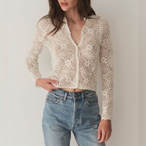 Dôen Ottoline Cardigan Pearl, new size small